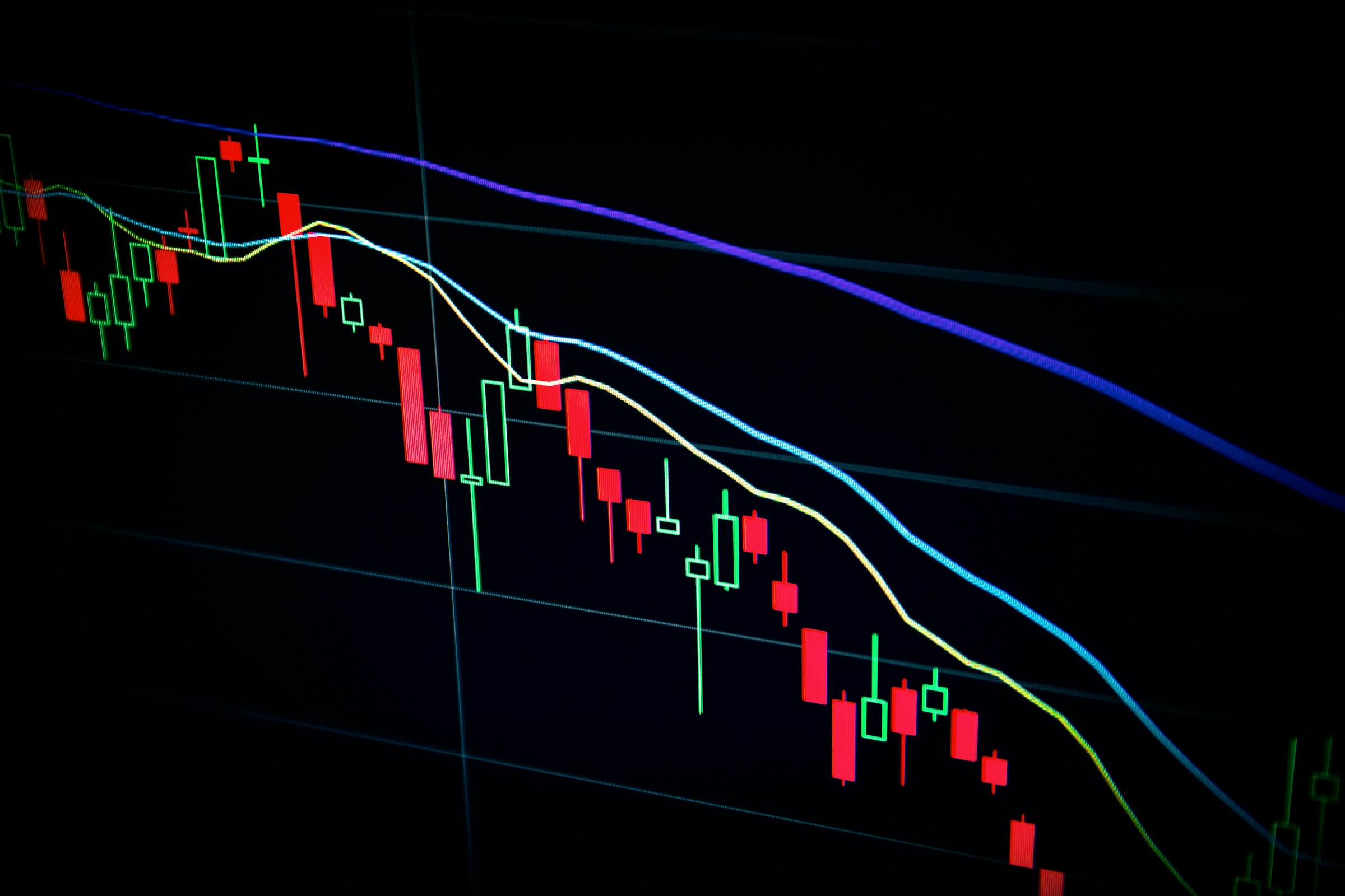 Photographic studies of financial market data, light paths and optical detail